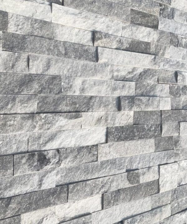 Silver Grey Quartz Cladding in detail