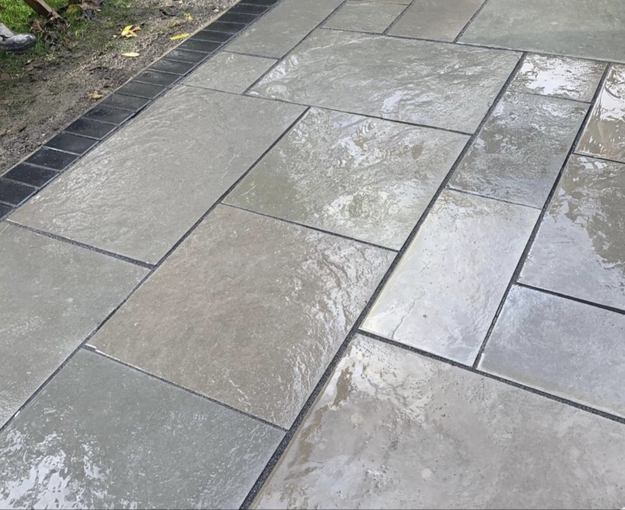 Graphite Limestone Sawn Edge