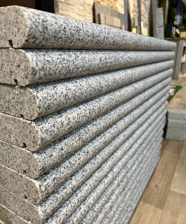 Sawn Silver Grey Granite Bullnose Step