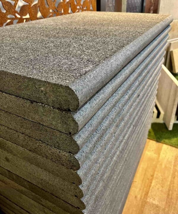 Sawn Dark Grey Granite Bullnose Step