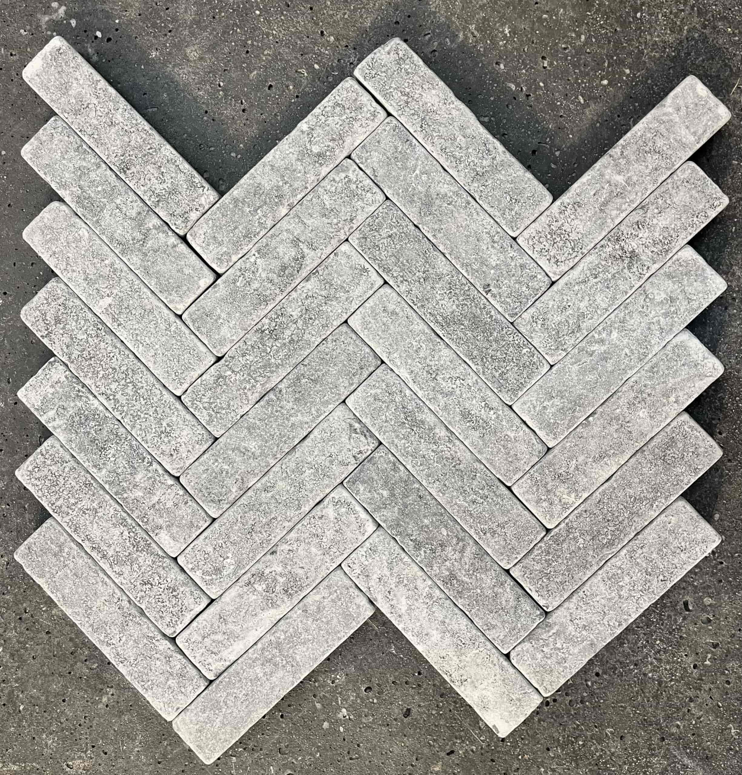 Millbrook Grey Limestone Setts laid out in a pattern