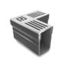 Threshold Corner Unit In Aluminium Silver