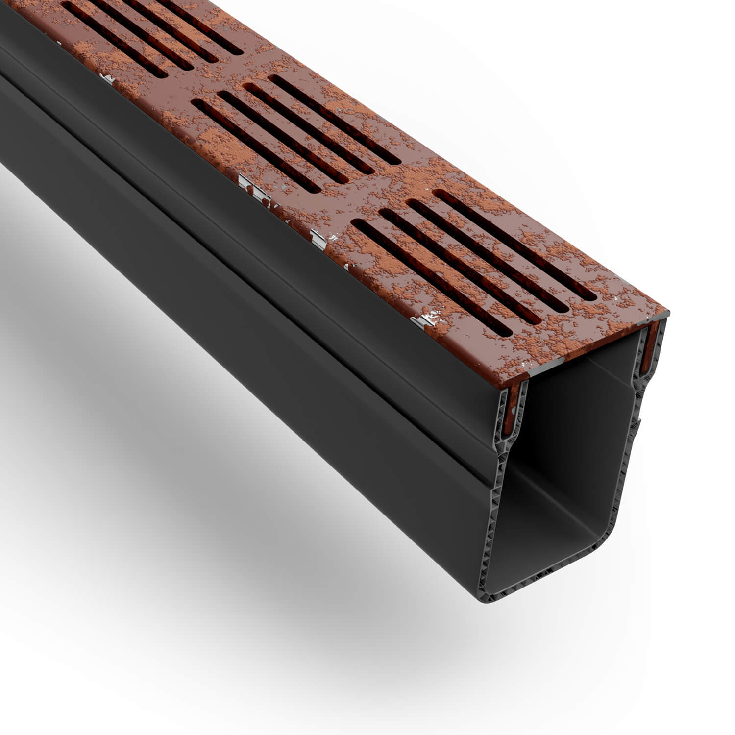 Corten channel drain detail 1