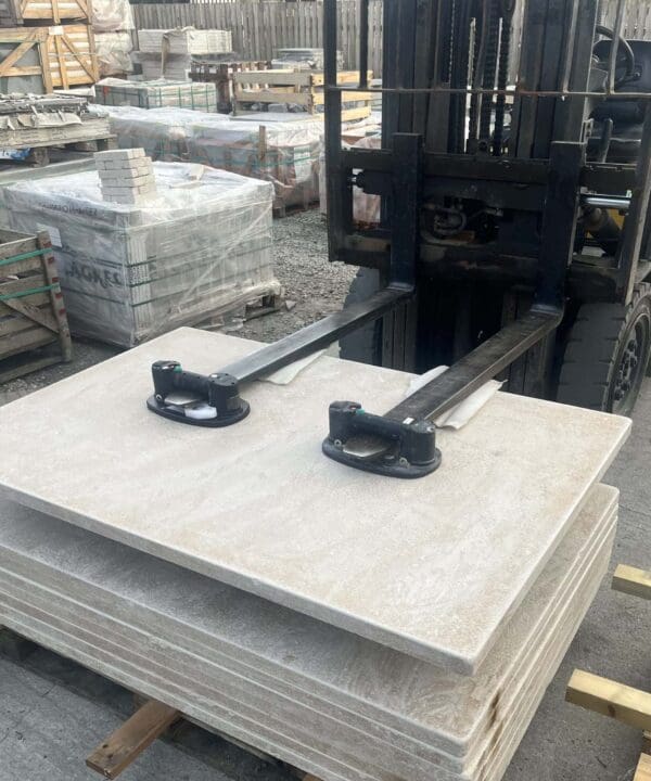 Millbrook Pearl Limestone slabs on a pallet