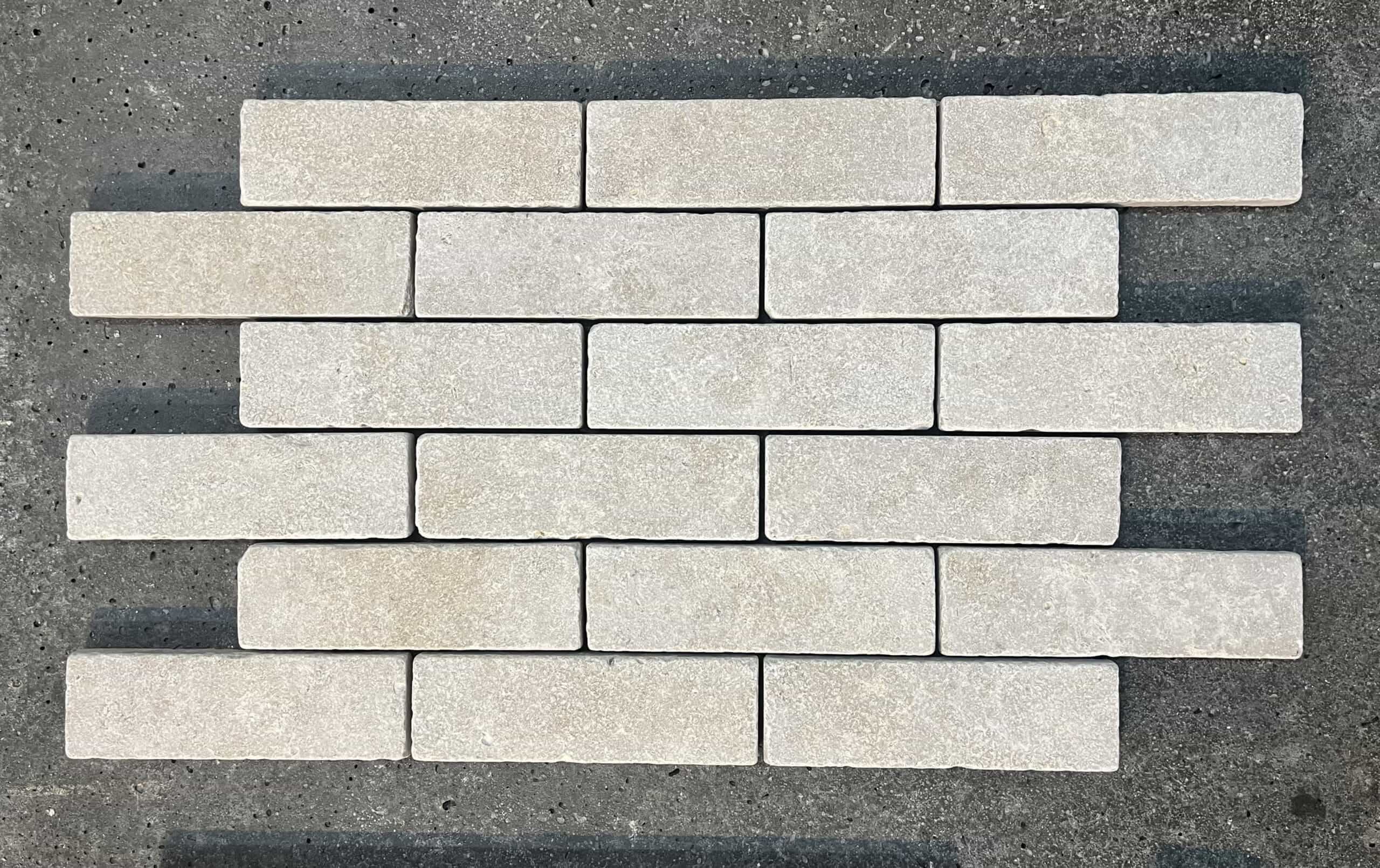 Millbrook Pearl Brick Slips laid out on the ground