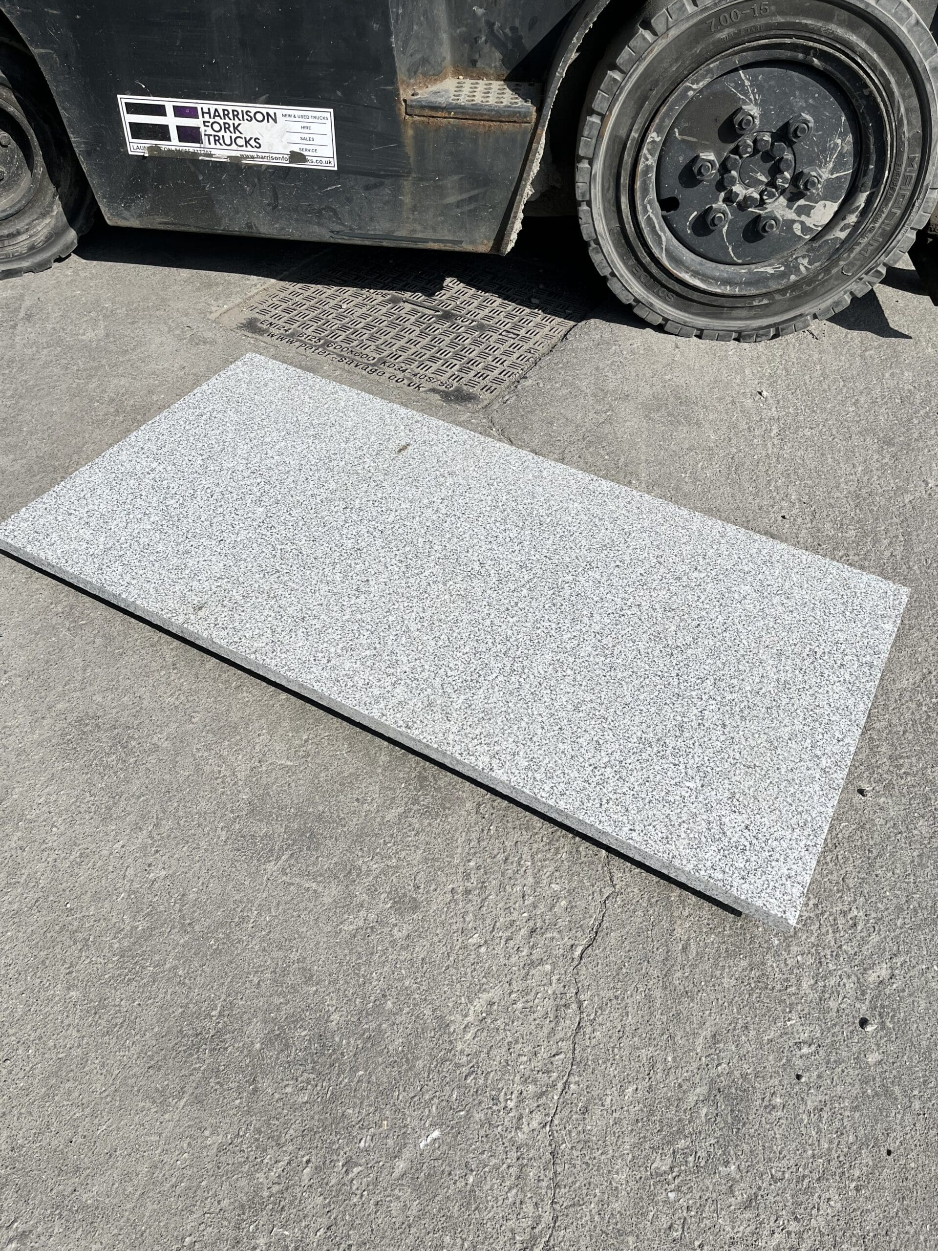 Sawn Silver Grey Granite slab